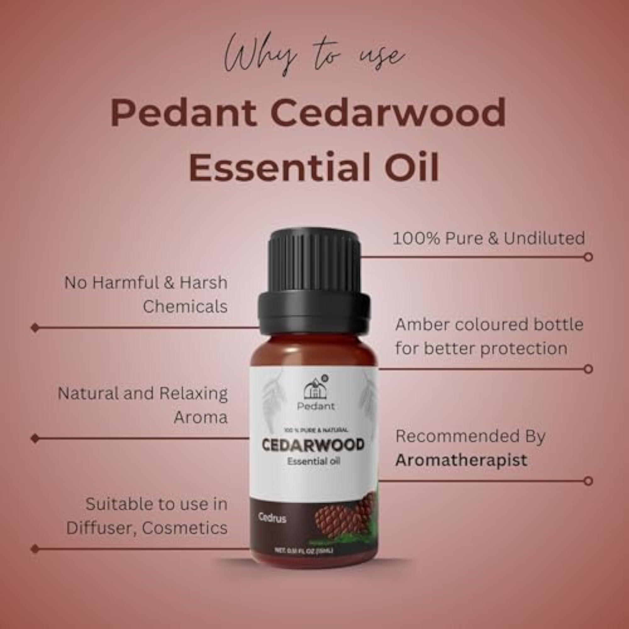 Cedarwood Essential Oil for Candle Making, 15ml